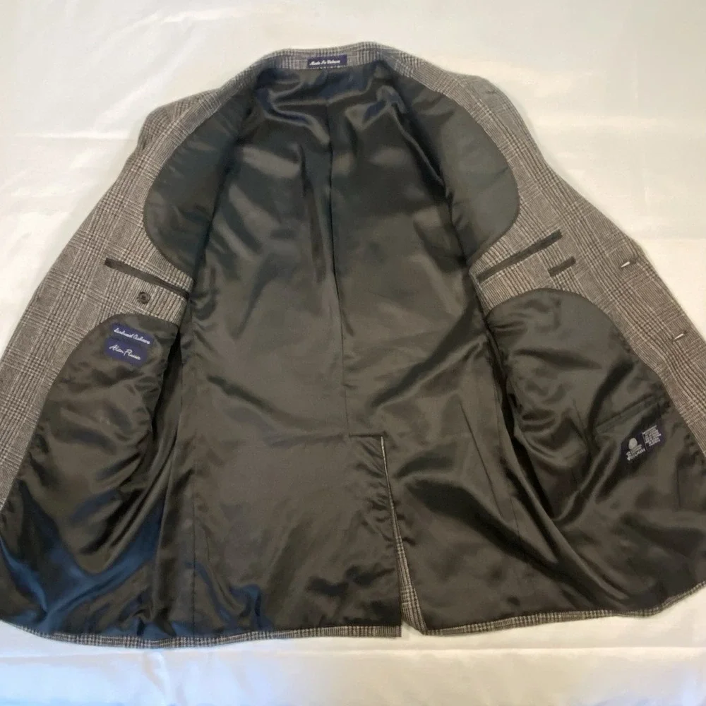 Lambswool Cashmere Blend Blazer Sport‎ Coat Jacket Mens 42R By Alan Flusser